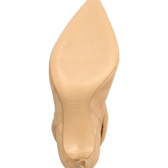 Schutz Ashlee Suede Bootie Honey Beige - Picture 6 of 6
